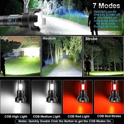 🎁Last Day Promotion- SAVE 70%🎉LED Rechargeable Tactical Laser Flashlight 90000 High Lumens-Buy 2 Free VIP Shipping