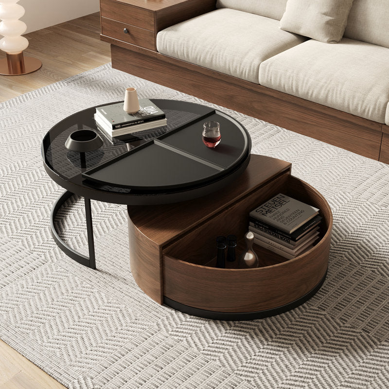 Modern Round Wood Coffee Table