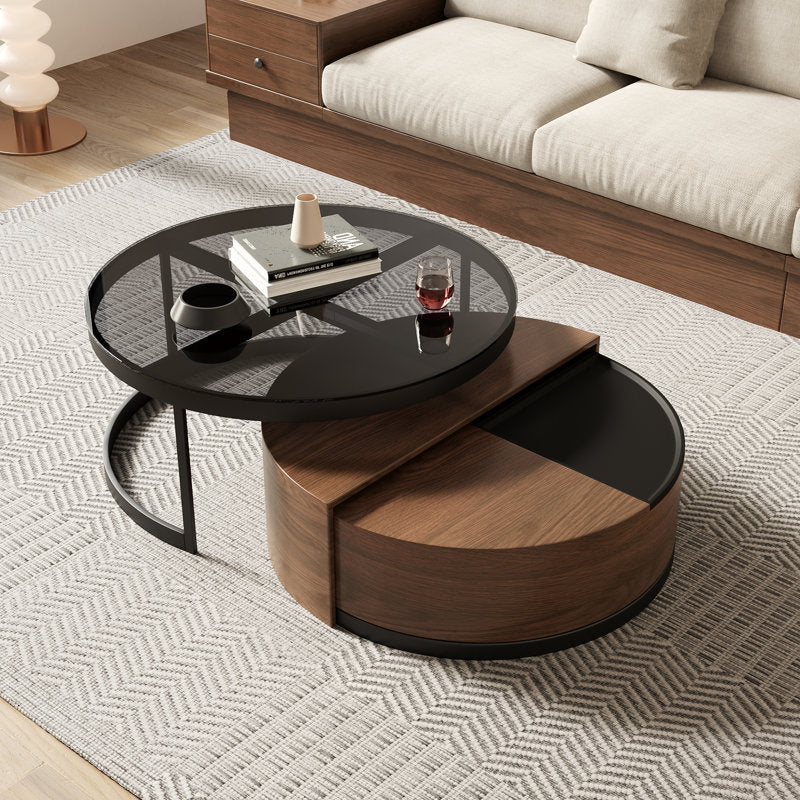 Modern Round Wood Coffee Table