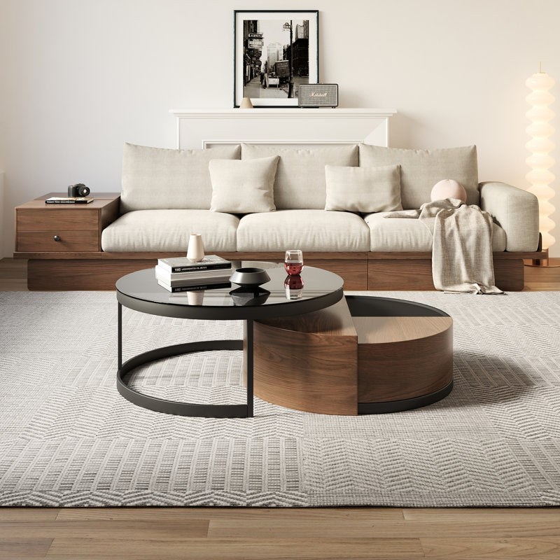 Modern Round Wood Coffee Table