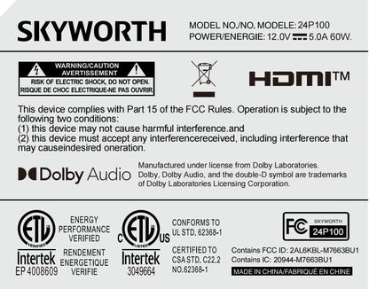 Skyworth 24-Inch Portable 1080P  Smart TV