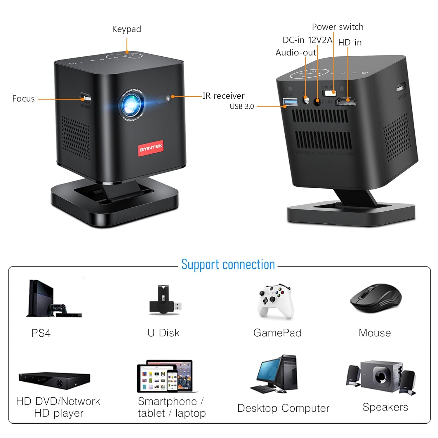 Mini 3D DLP Projector