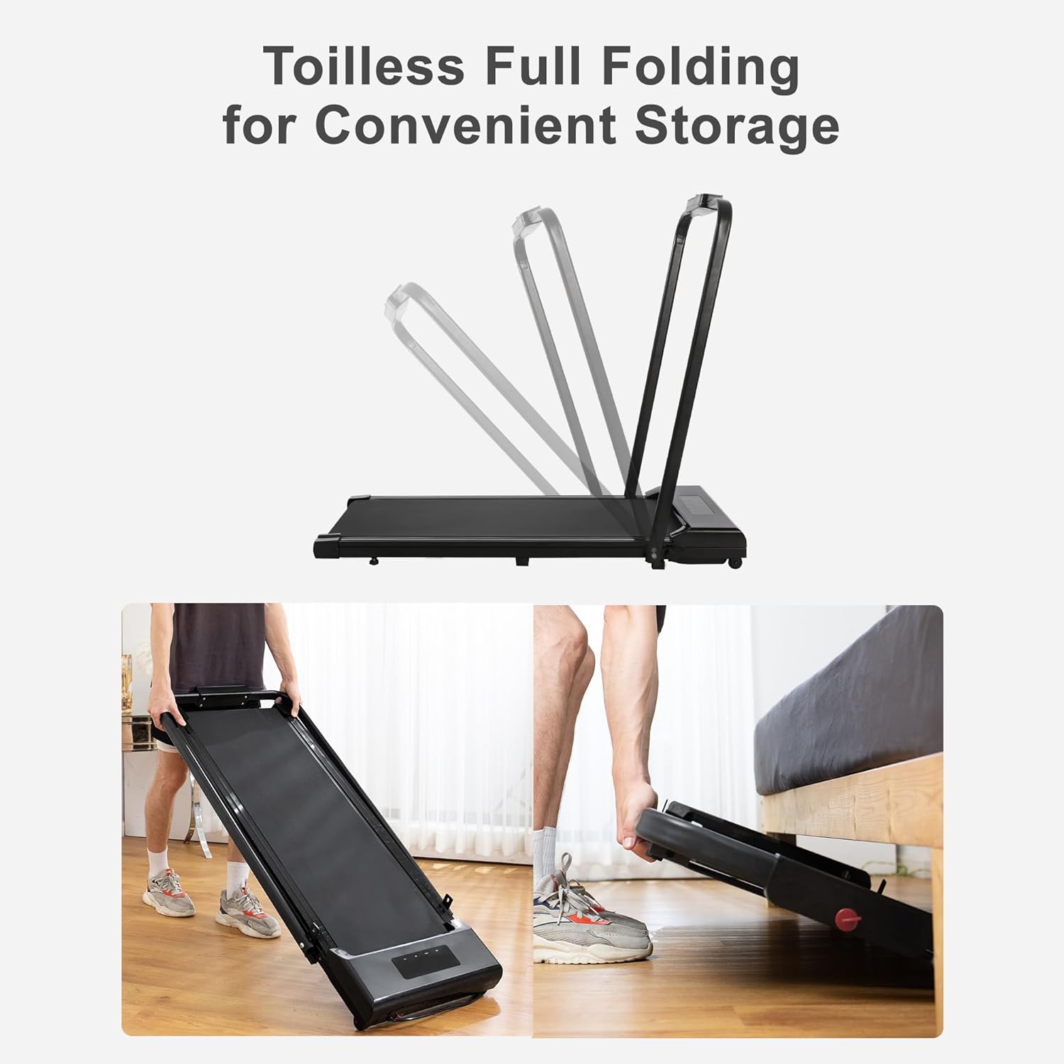 Under Desk Treadmill 2 in 1 Foldable Treadmills for Home