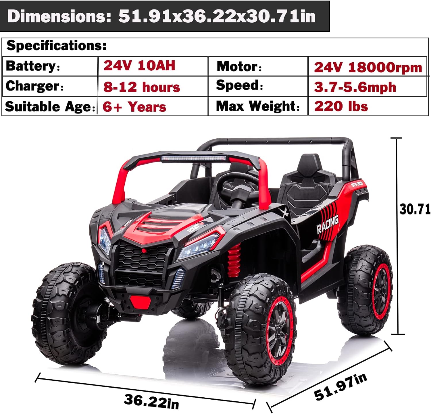 2 Seater 24V Ride On Car