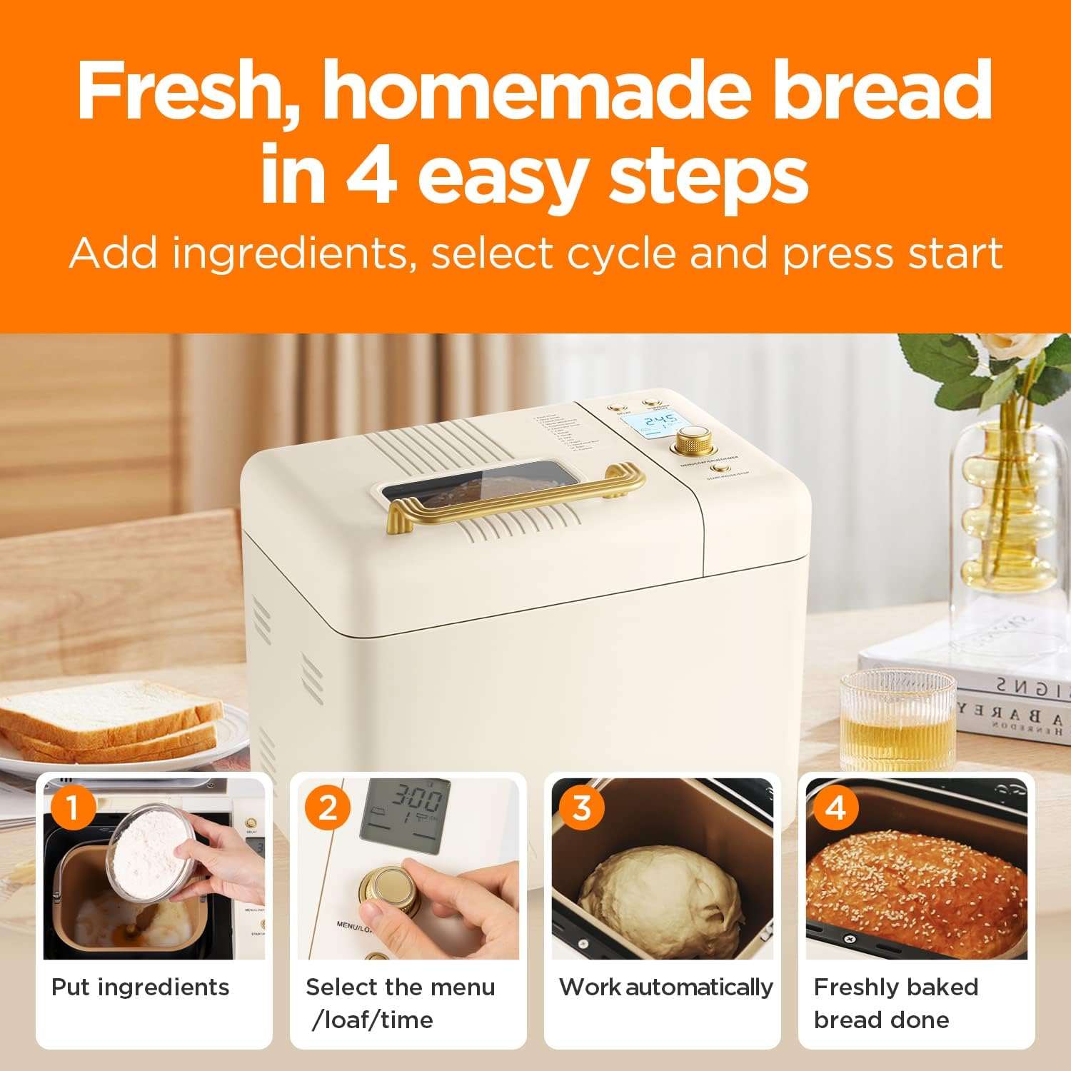 Compact Size Bread Maker Machine