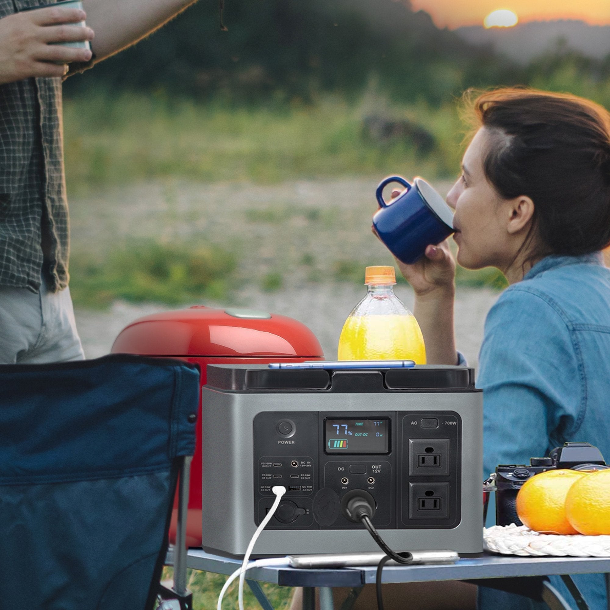 Outsunny Portable Power Station with Rest Surface