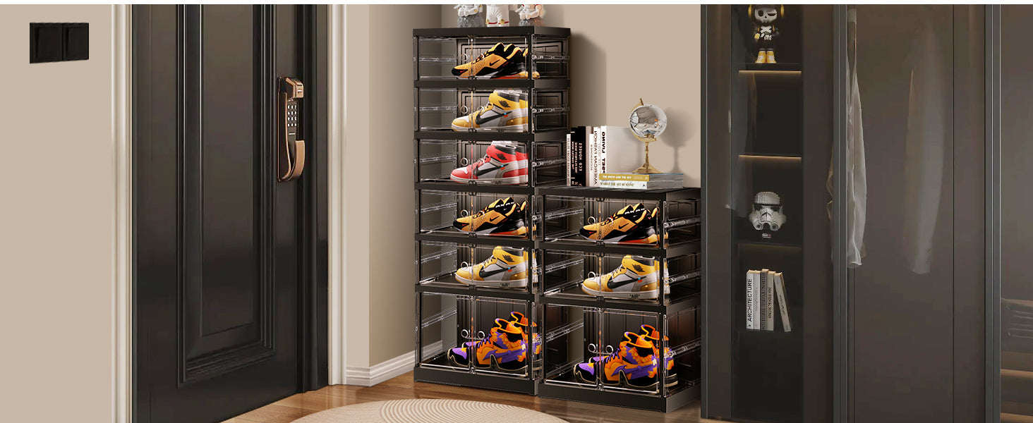 24 Pairs Foldable Shoe Boxes