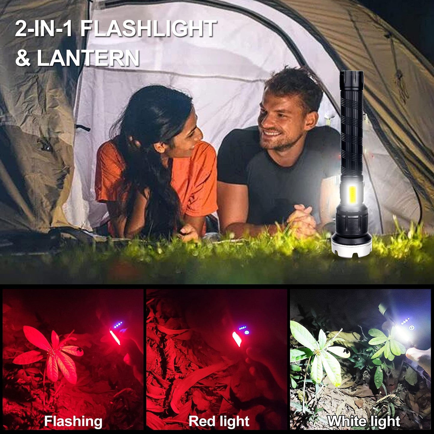 🎁Last Day Promotion- SAVE 70%🎉LED Rechargeable Tactical Laser Flashlight 90000 High Lumens-Buy 2 Free VIP Shipping