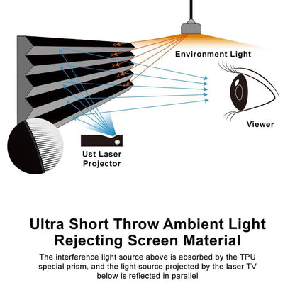 ALR PROJECTOR SCREEN (100 INCH) + LASER PRO PROJECTOR