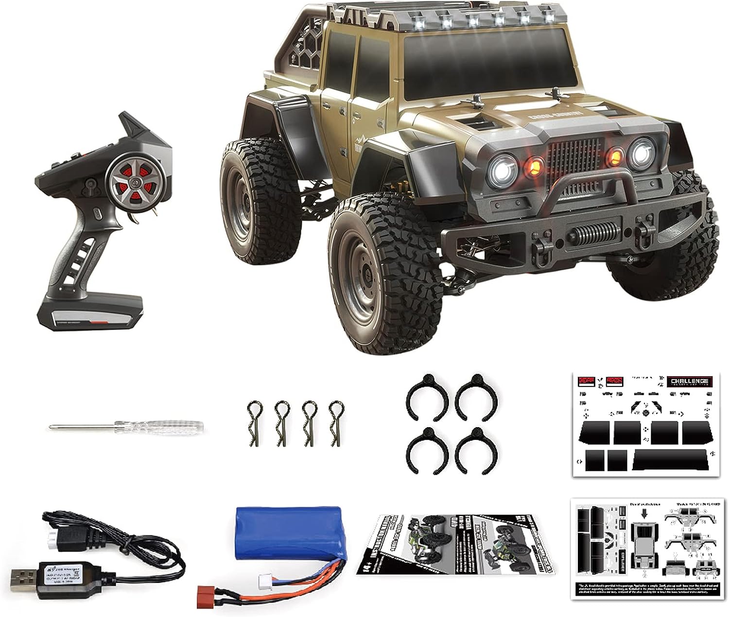 Remote Control Car 1/16 2.4GHz 70km/h Brushless Motor All Terrain Off Road Trucks