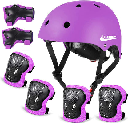 Kids Bike Helmet Set Skateboard Knee Pads