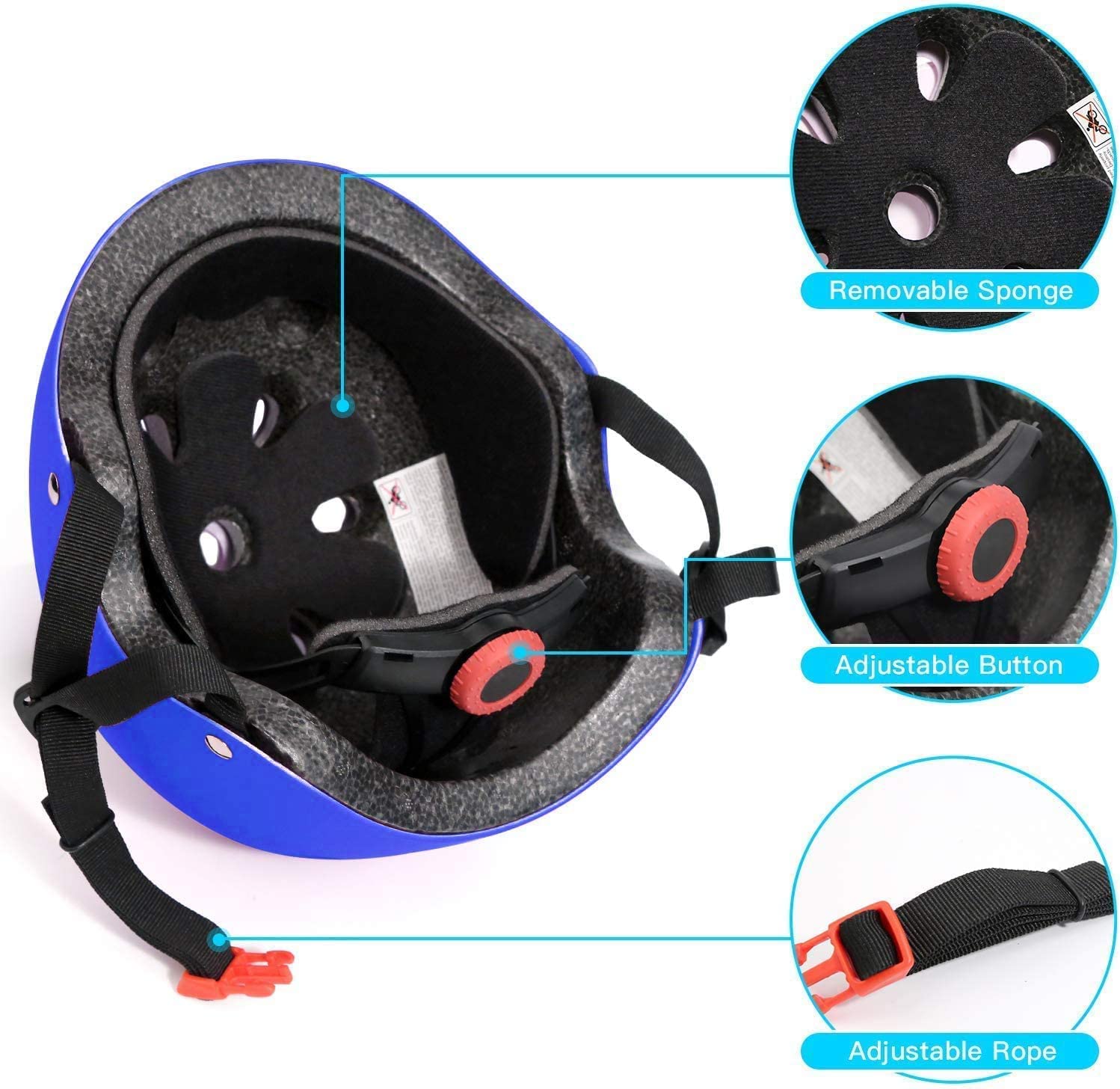 Kids Bike Helmet Set Skateboard Knee Pads