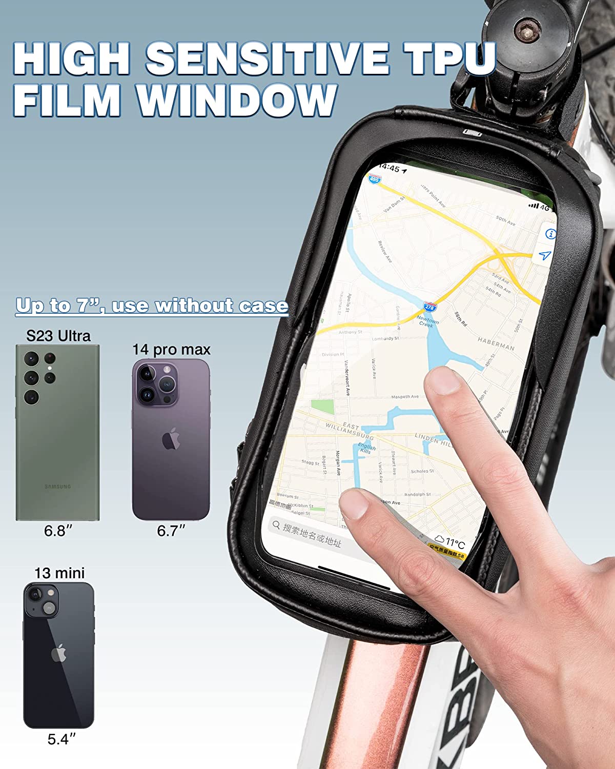 Waterproof Bike Phone Mount Top