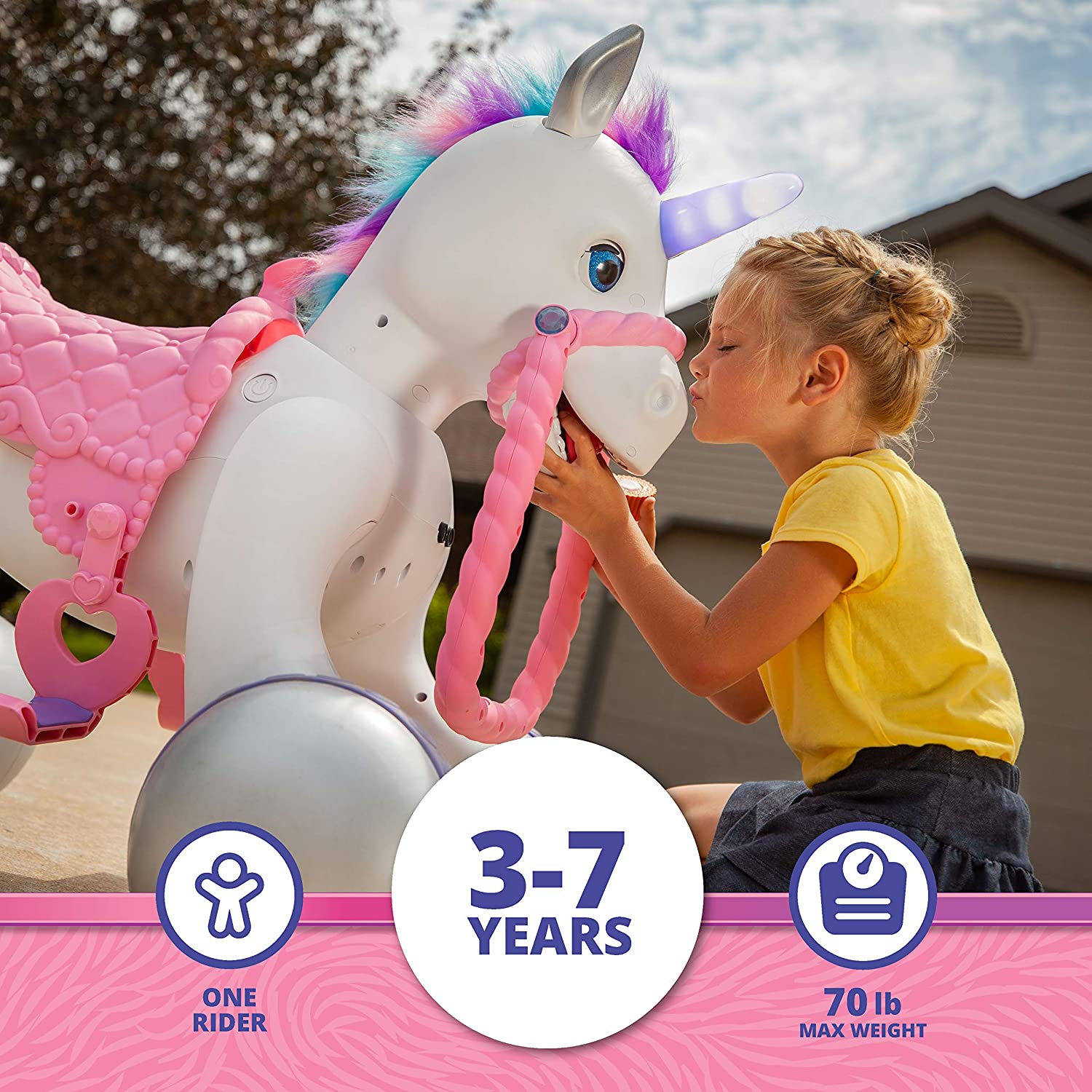 Kids Rideamal Unicorn 12 Volt Ride On Toy,