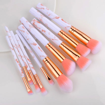 Marble Makeup Brushes Tool Set