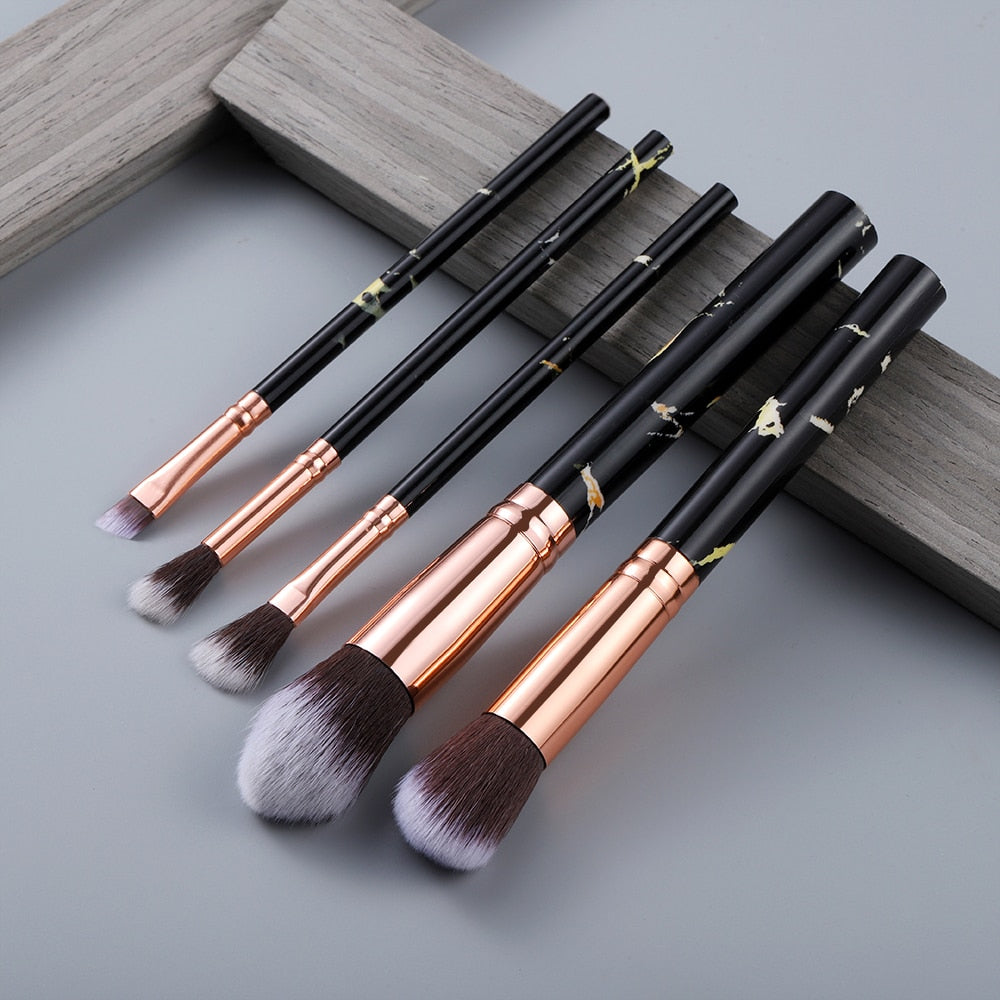 Marble Makeup Brushes Tool Set