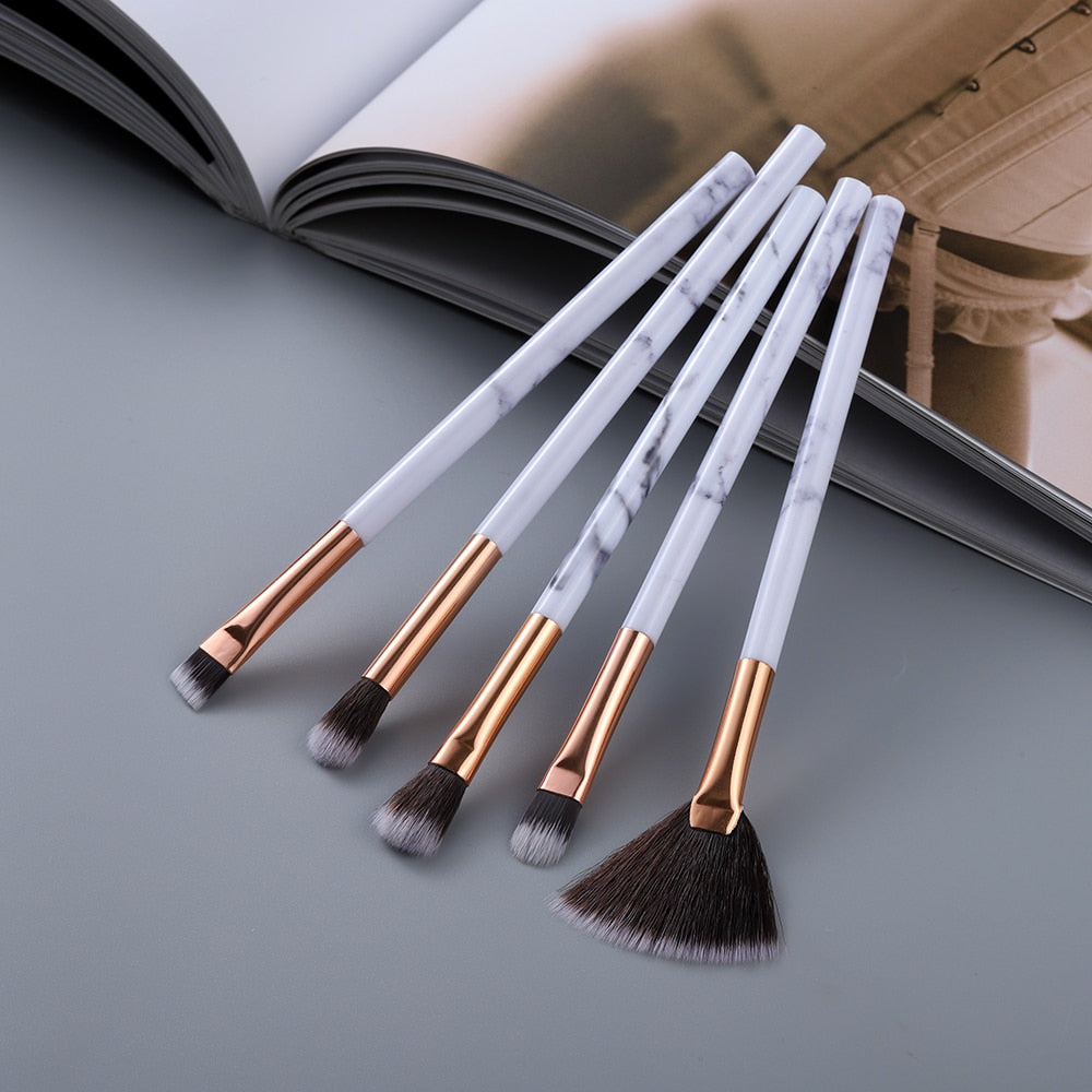 Marble Makeup Brushes Tool Set