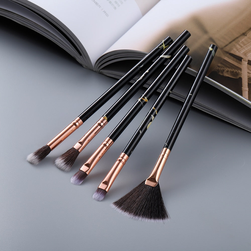 Marble Makeup Brushes Tool Set