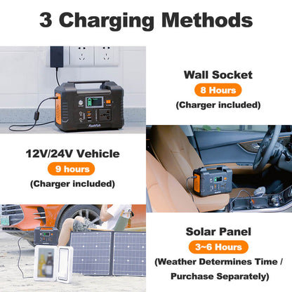 Flashfish E200 Portable Power Station 40800mAh/151Wh/200W Solar Generator